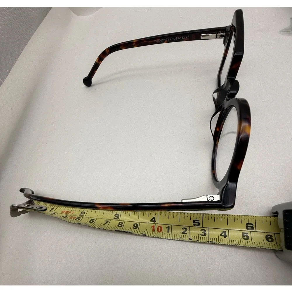 Square Round Paola Tortoise Reading Glasses Flexible Hinge Comfort UNUSED *READ - Picture 10 of 11